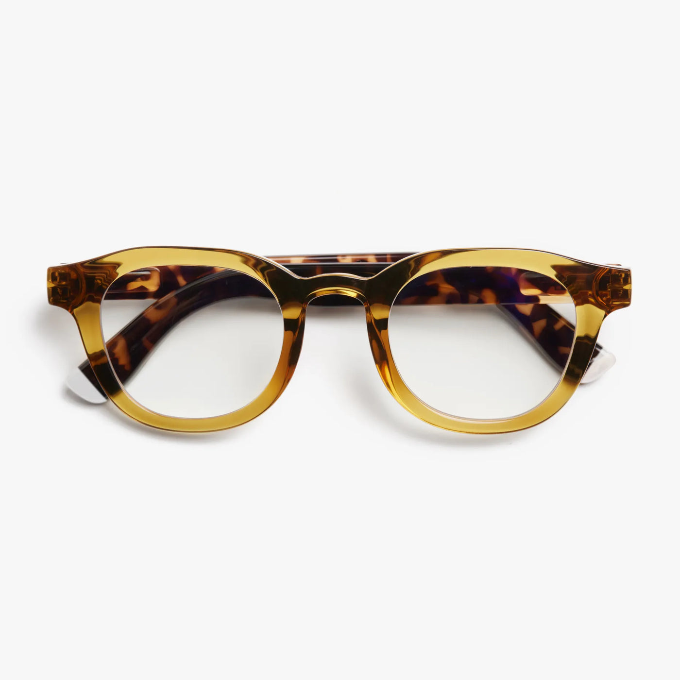 Andy Blue Light Glasses Ecru Olive Combi