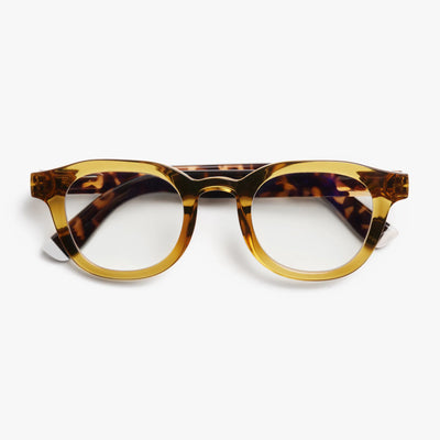 Andy Blue Light Glasses Ecru Olive Combi