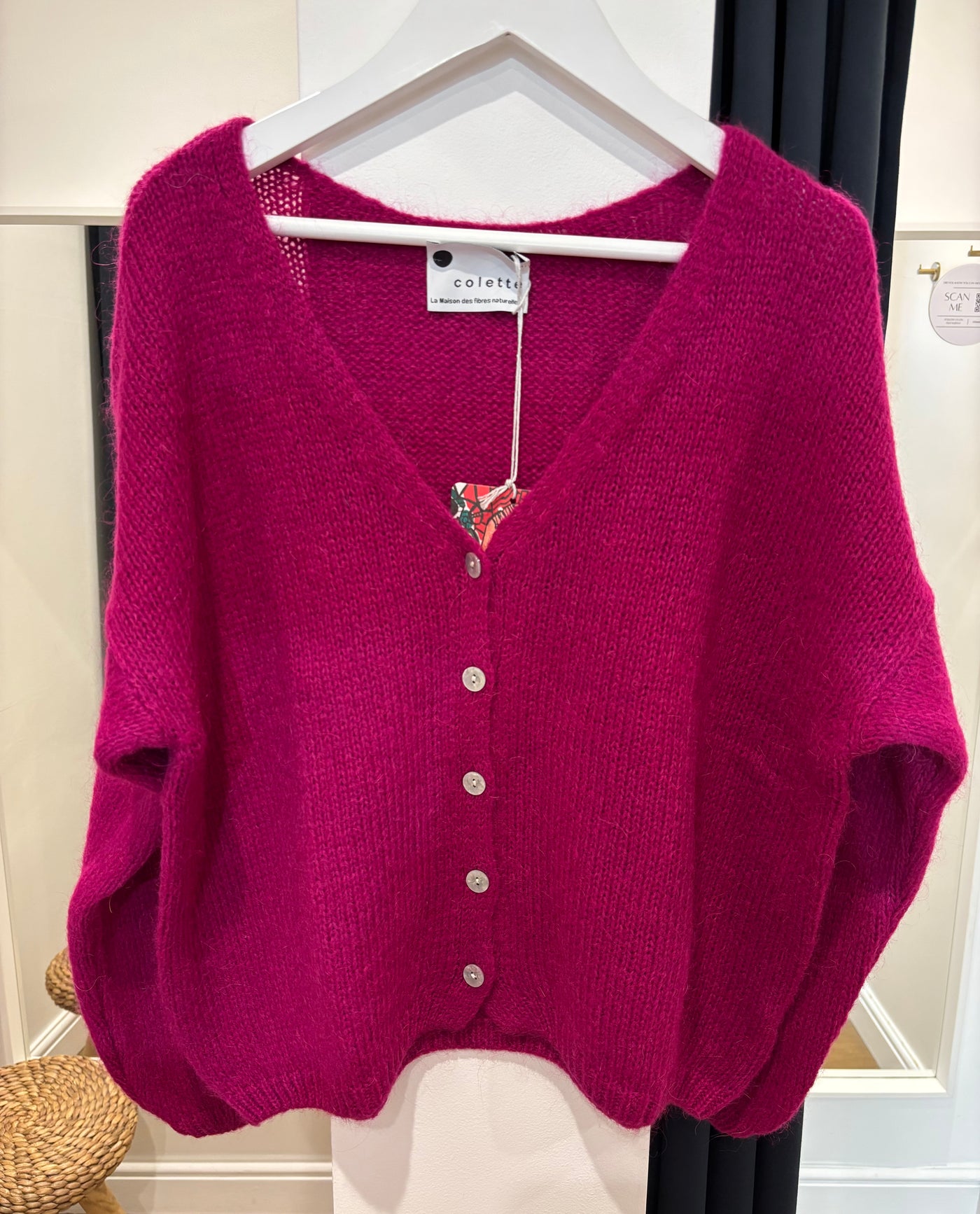 Mohair Cardigan - Blackcurrant