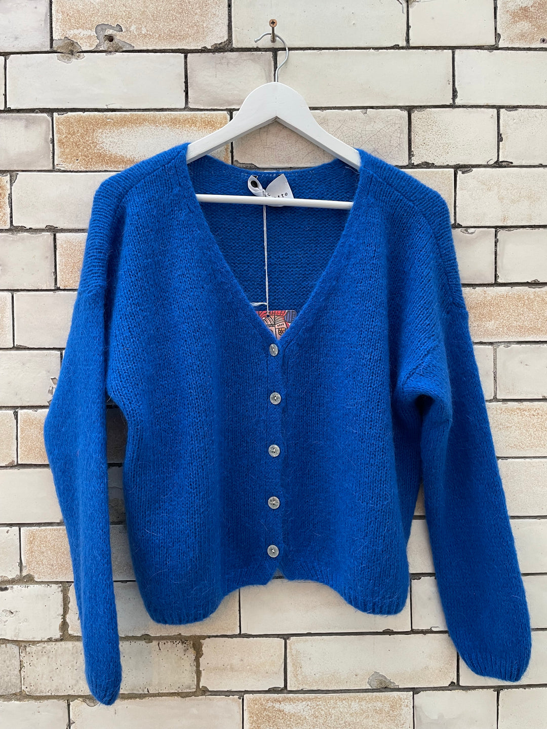 22fw mohair cardigan ブルー Mohair Cardigan - Cobalt Blue – Iris & Violet