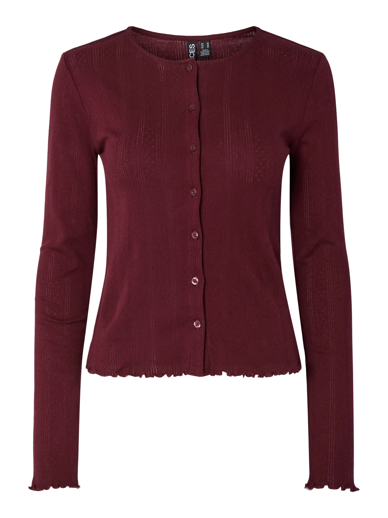 PcMarie LS Poin Cardigan Tawny Port