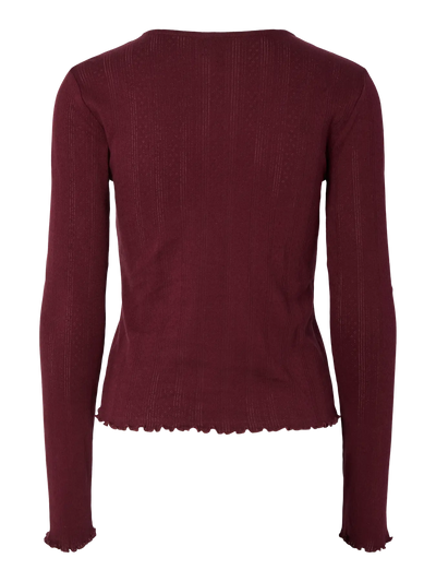 PcMarie LS Poin Cardigan Tawny Port