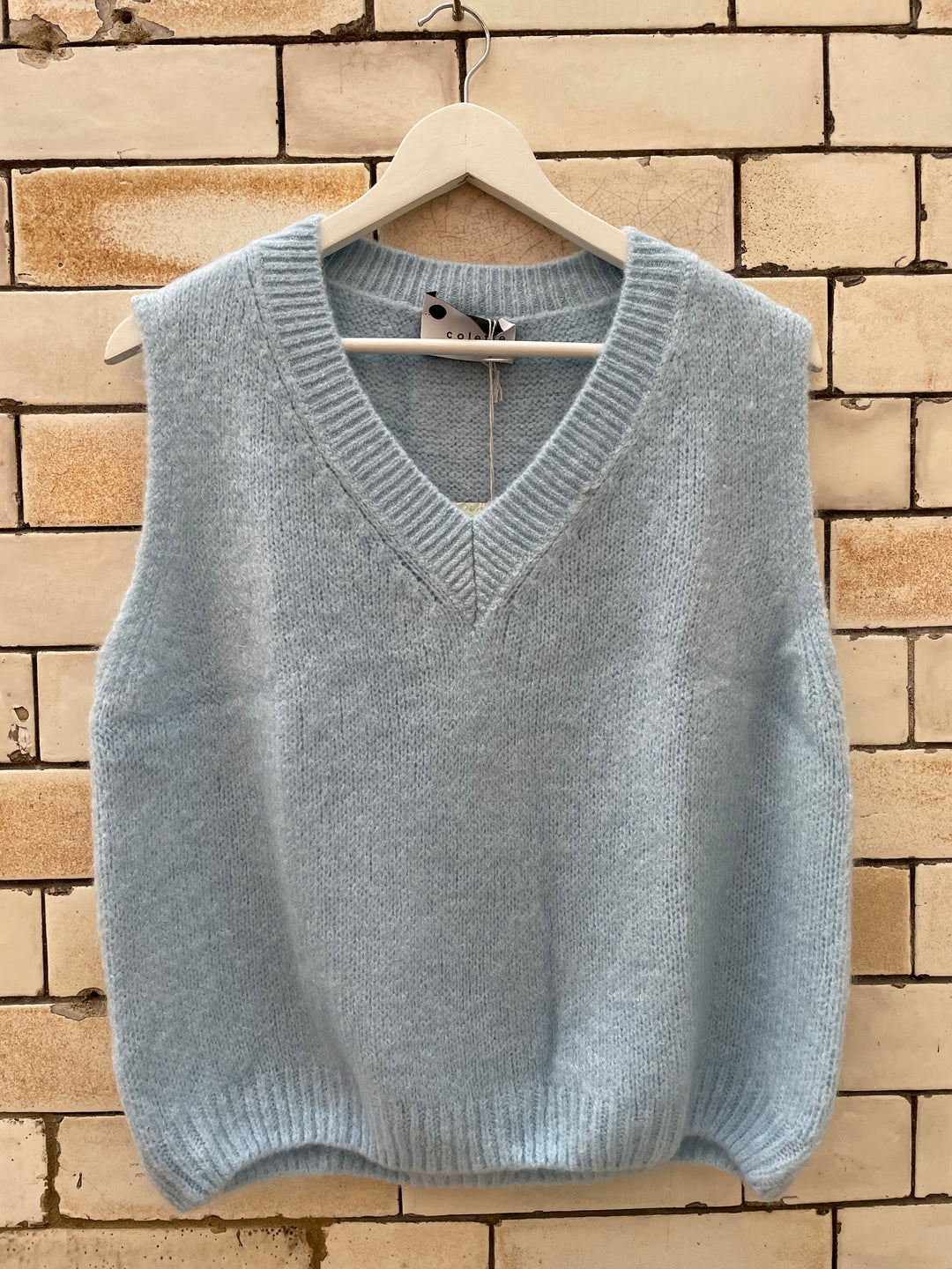 トップス soyy.mohair minimal vest(gray) Grey mohair vest – WoolDot Knitwear