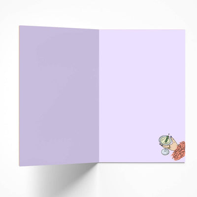 Party time card celebration card - gold foil