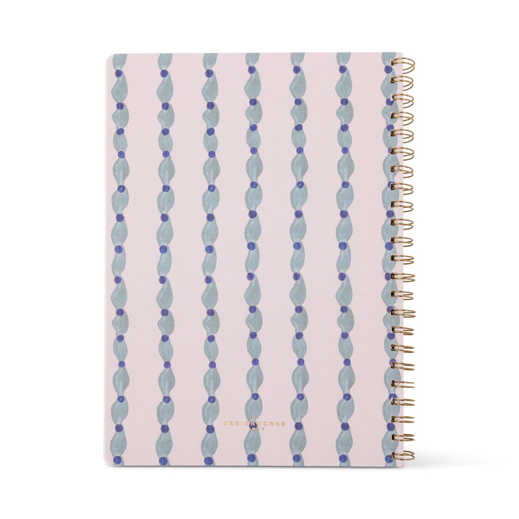 Design Works Ink Notebook DesignWorks Ink Tulip A4 Twin Wire Notebook - Wavy Blue – Iris & Violet