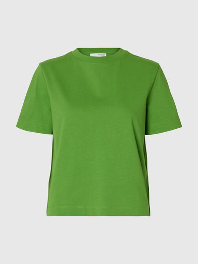 SlfEssential SS Boxy Tee Spindle Tree Green
