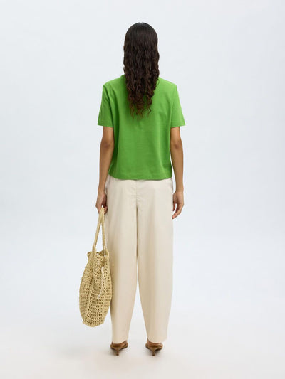 SlfEssential SS Boxy Tee Spindle Tree Green