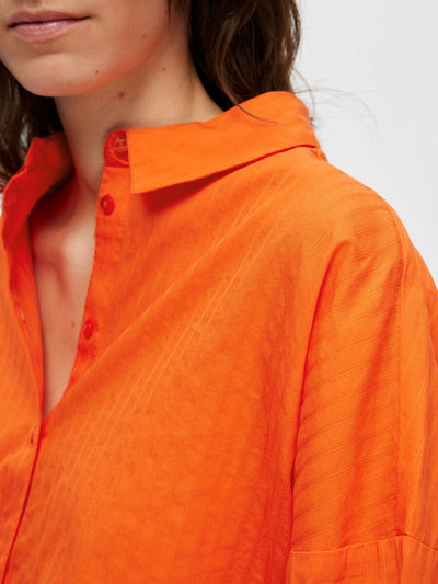 Orange cotton shirt