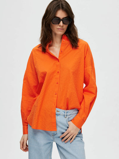 Orange cotton shirt