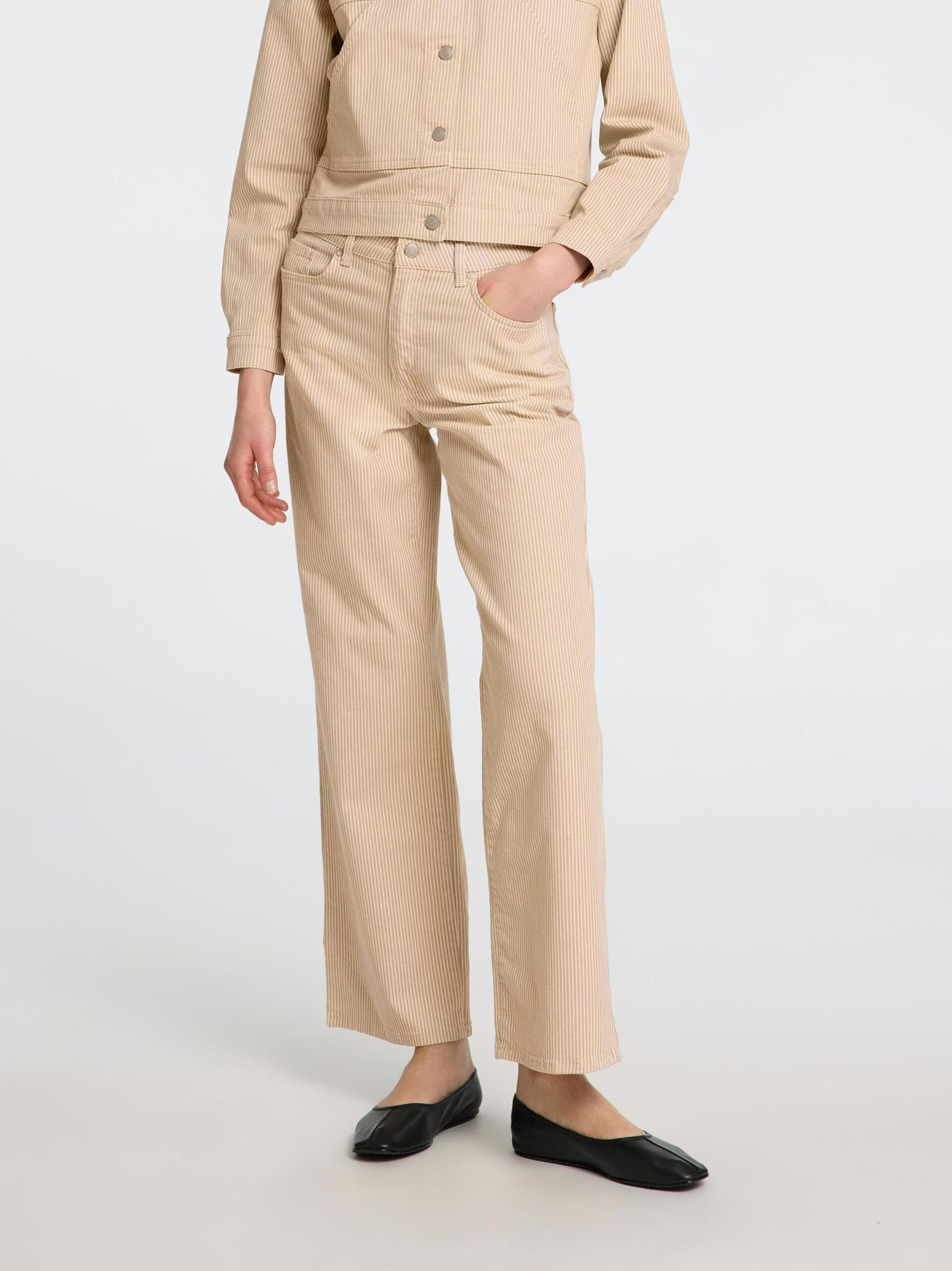 SlfAlba HW Wide Jeans Oatmeal