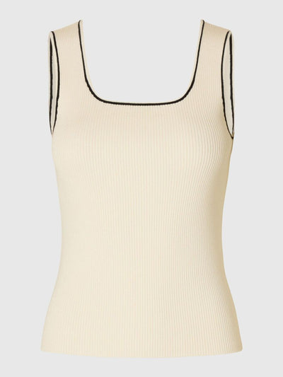 SlfKamma Knit Top Snow White/Black