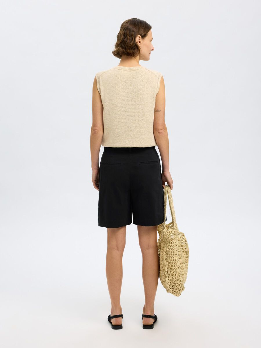 SlfVienna HW Wide Shorts Black