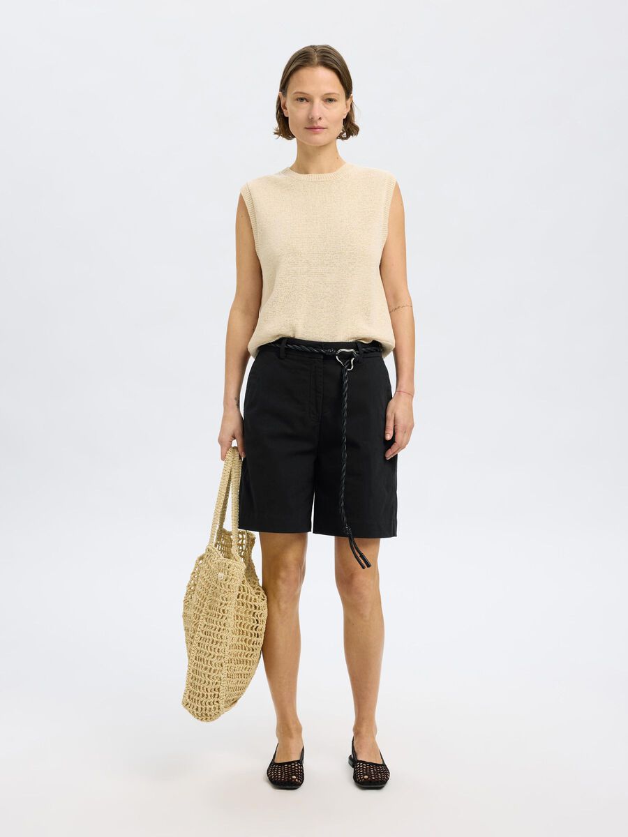 SlfVienna HW Wide Shorts Black