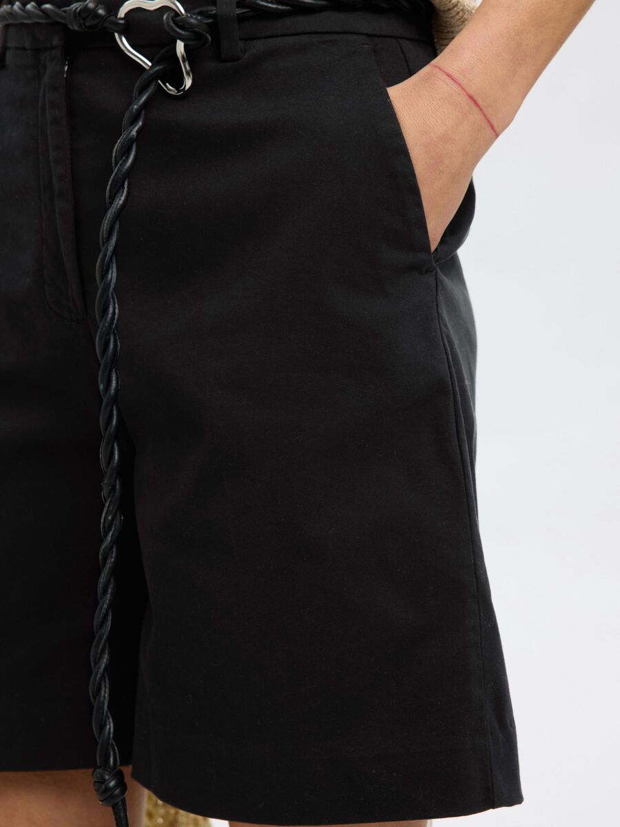 SlfVienna HW Wide Shorts Black