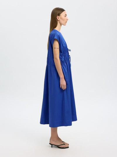 SlfAlly Midi Tie Dress dazzling Blue