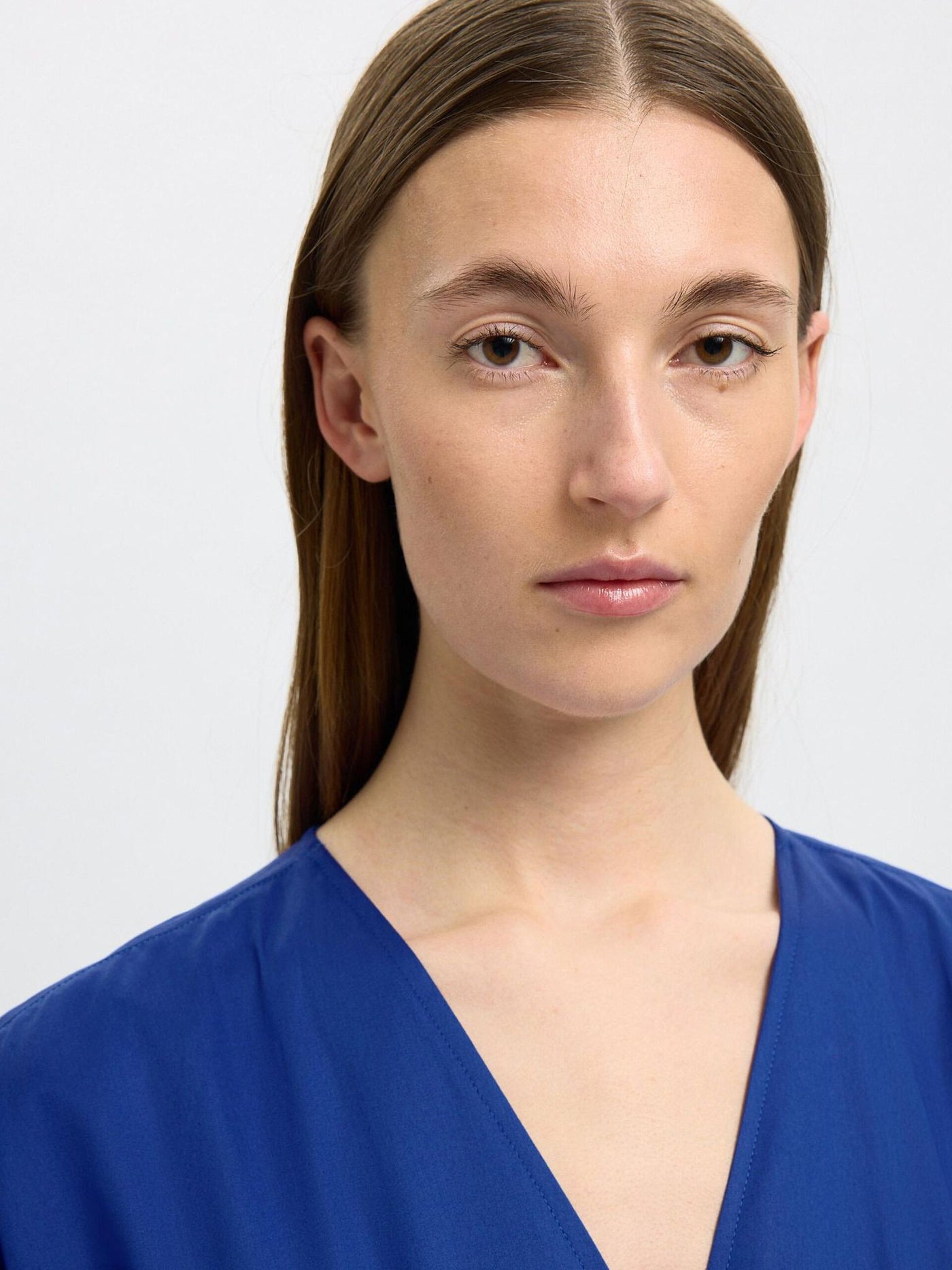 SlfAlly Midi Tie Dress dazzling Blue