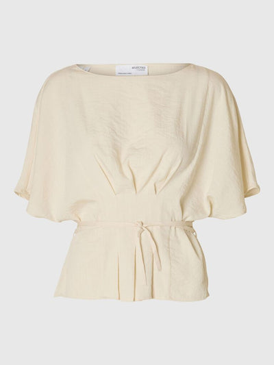 SlfMatilda Pleated Top Birch