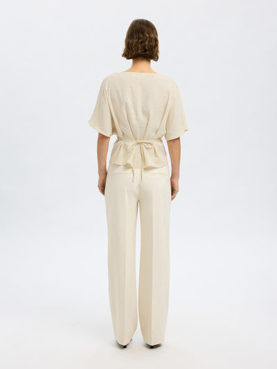 SlfMatilda Pleated Top Birch