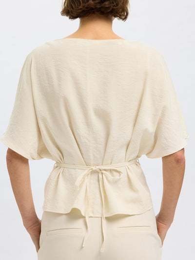 SlfMatilda Pleated Top Birch