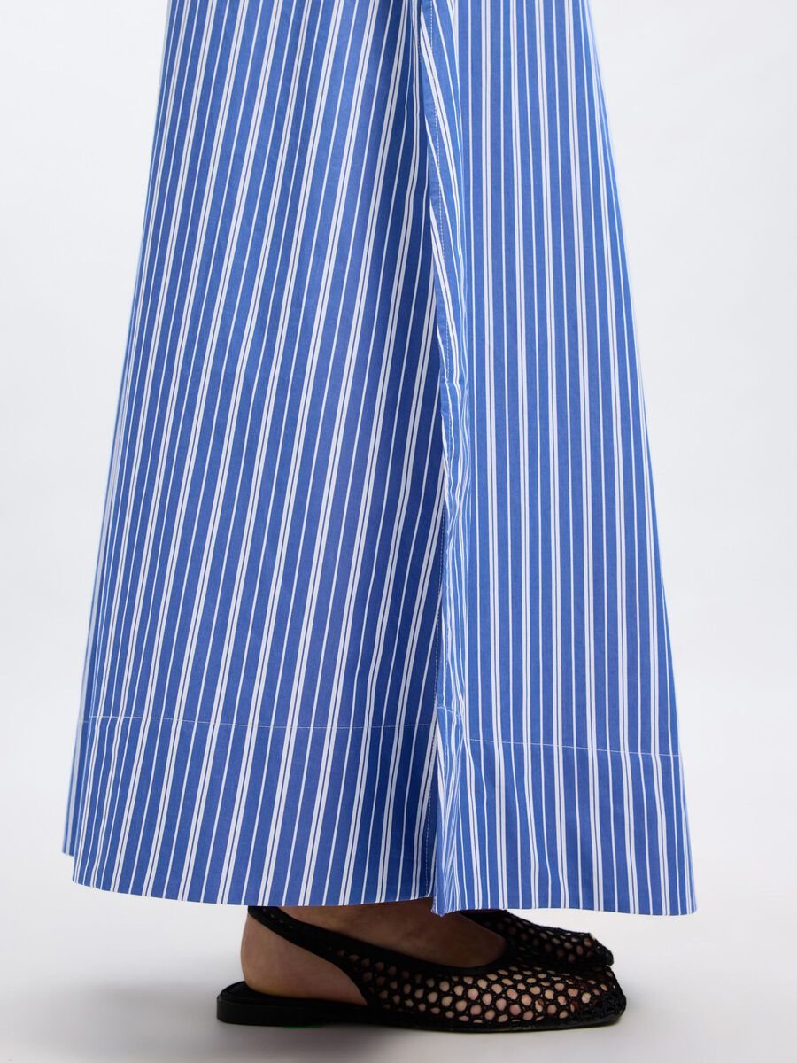 SlfFia Ankle Skirt Dazzling Blue Stripes