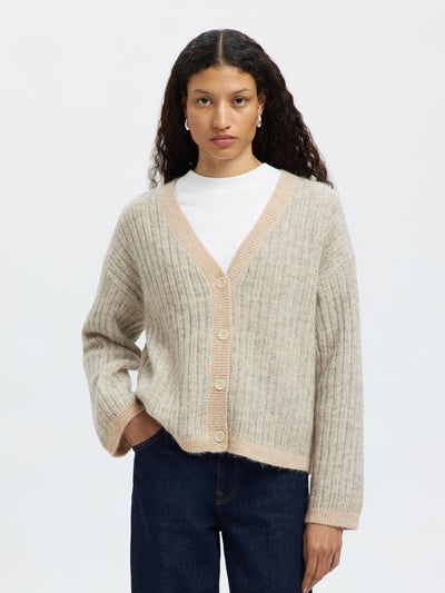 SlfAlva Stripe Cardigan Birch
