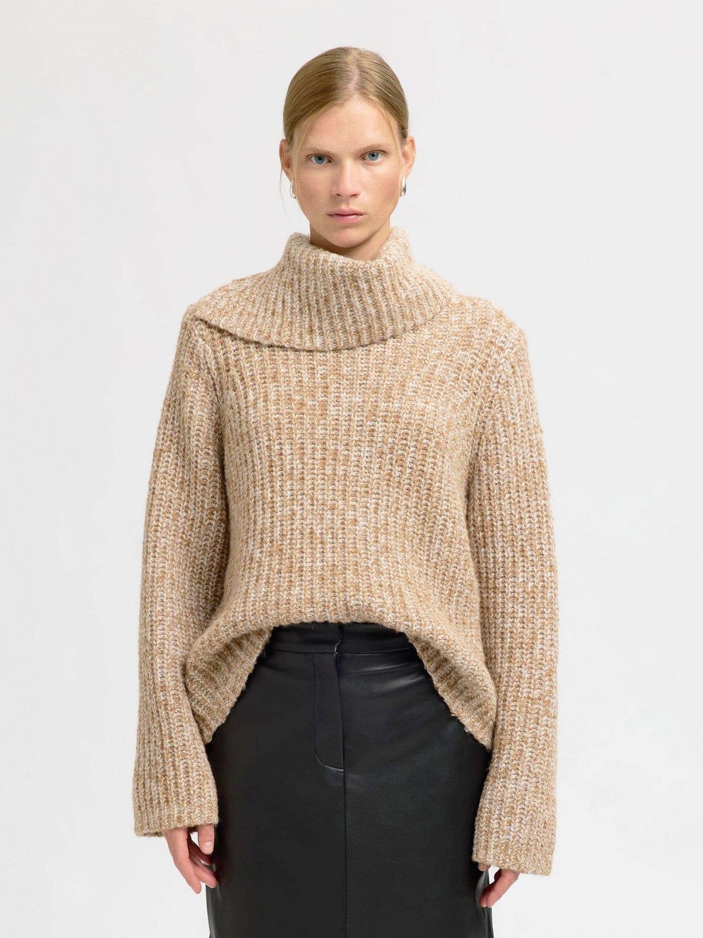 SlfChicago Roll Neck Knit Golden Brown