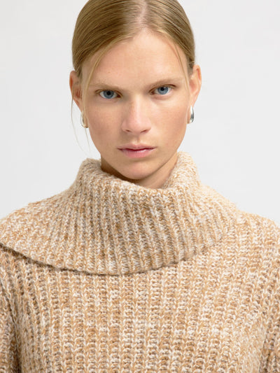 SlfChicago Roll Neck Knit Golden Brown