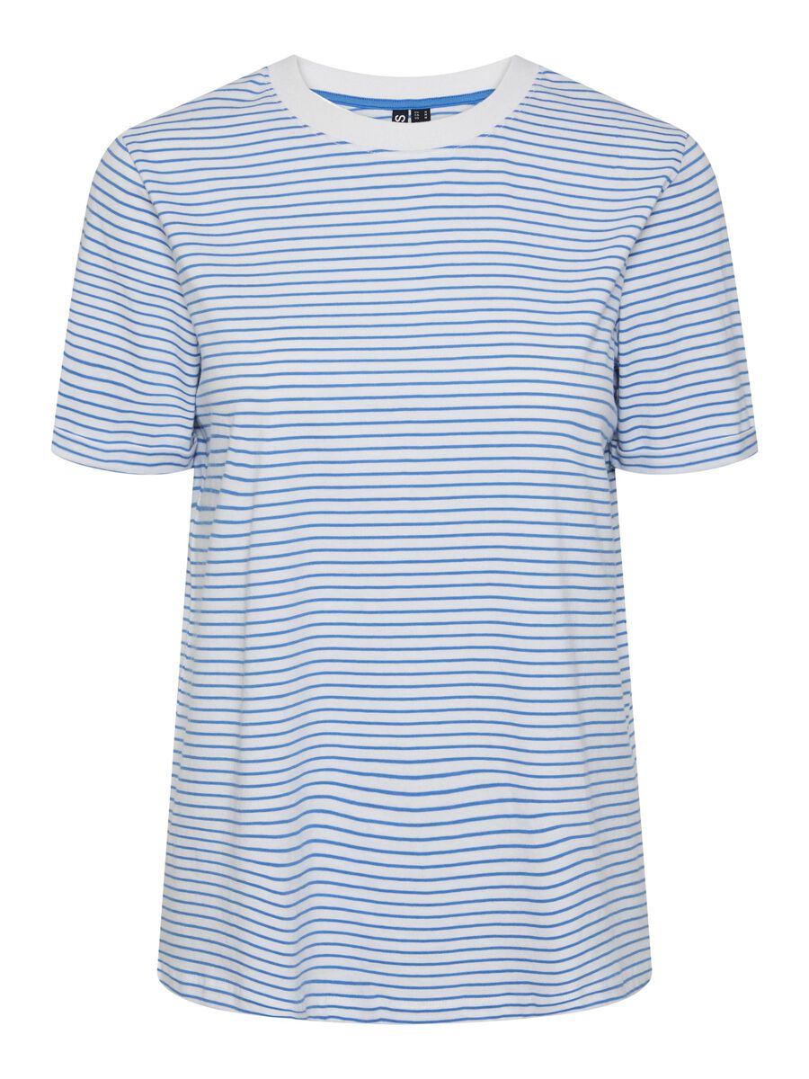 Blue Striped Cotton T-Shirt