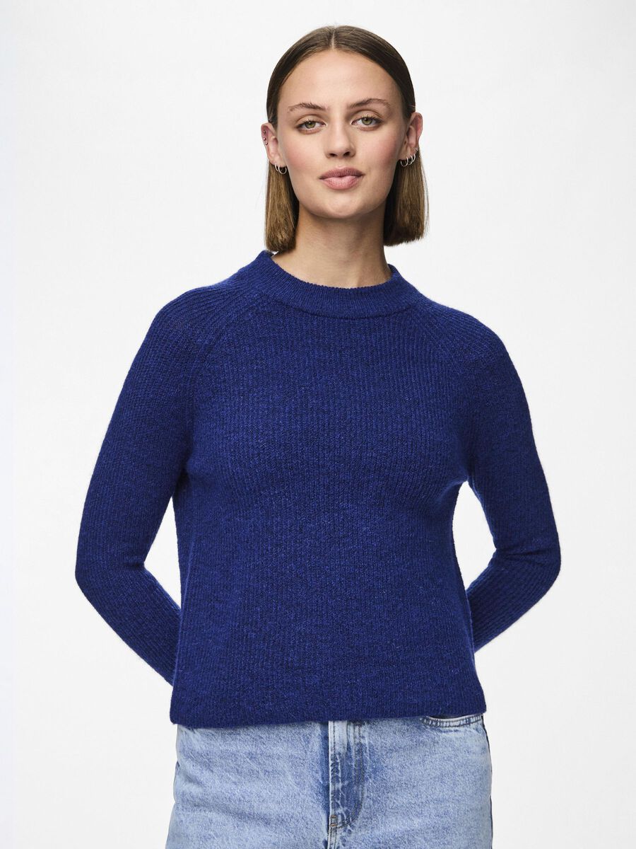 PcEllen O-Neck Knit Bellwether Blue