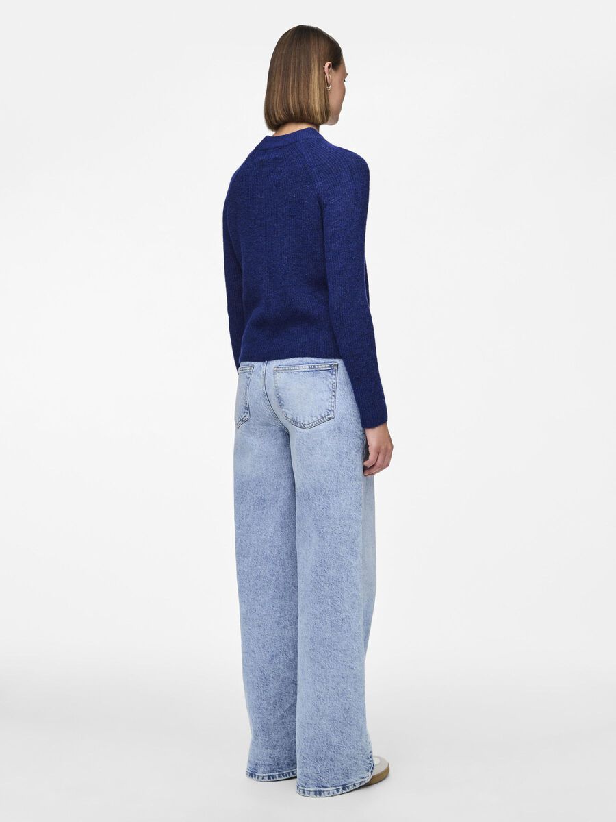 PcEllen O-Neck Knit Bellwether Blue