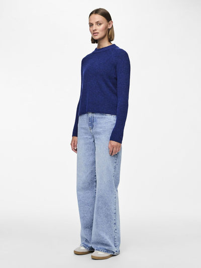 PcEllen O-Neck Knit Bellwether Blue