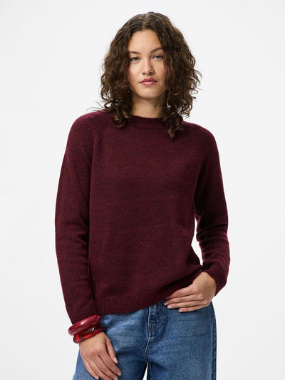 PcJuliana O-Neck Knit Tawny Port