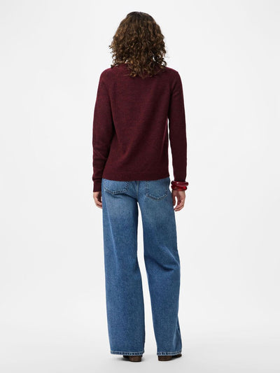 PcJuliana O-Neck Knit Tawny Port