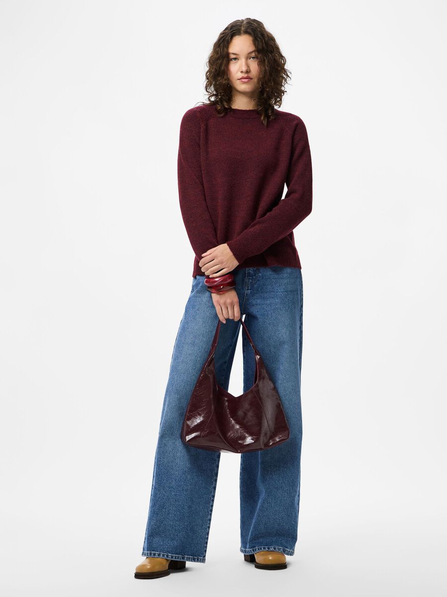 PcJuliana O-Neck Knit Tawny Port
