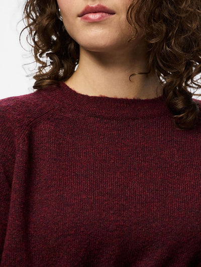 PcJuliana O-Neck Knit Tawny Port