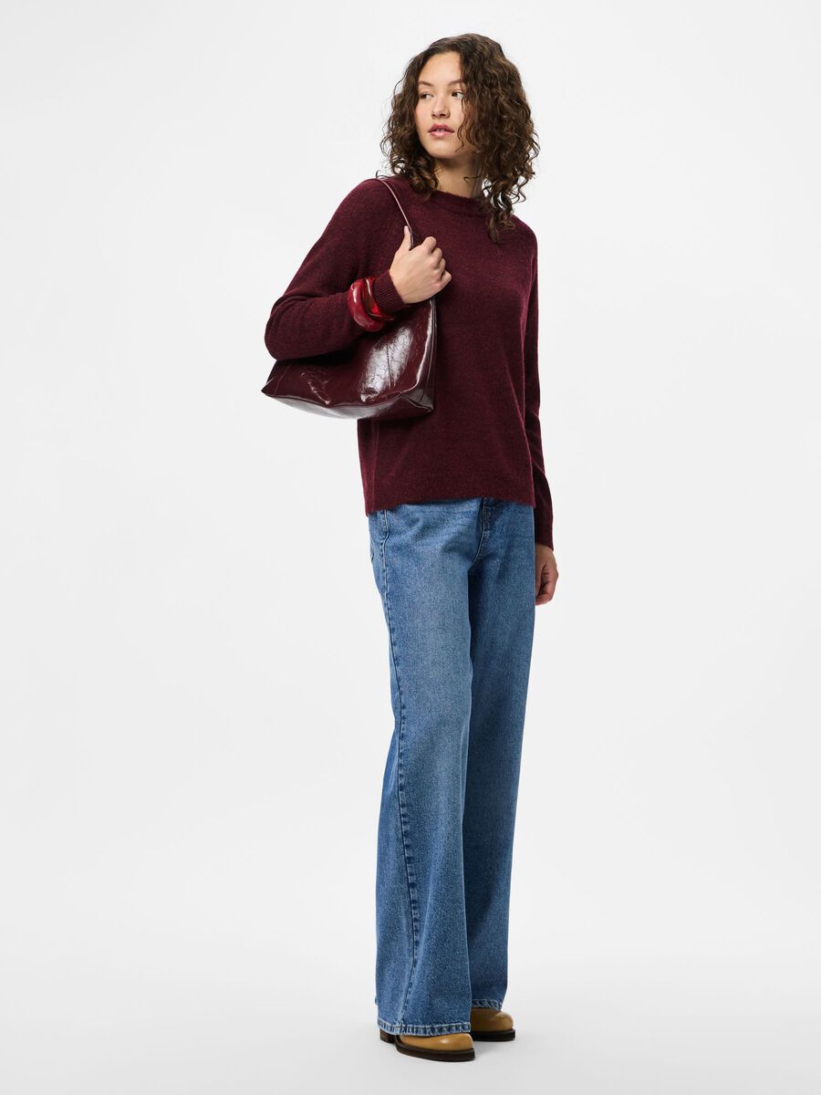 PcJuliana O-Neck Knit Tawny Port