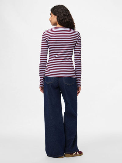 PcRuka LS Top Tawny Port/ Baby Lavender