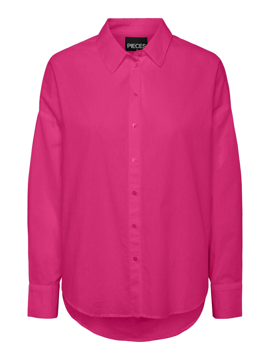 Bright pink cotton shirt