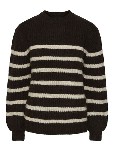Brown striped knit