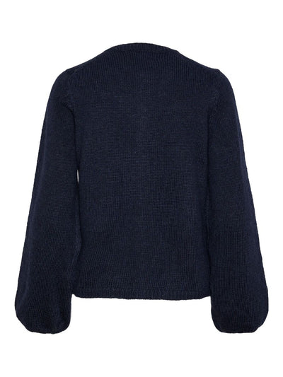 Navy Cardigan with Gold Buttons