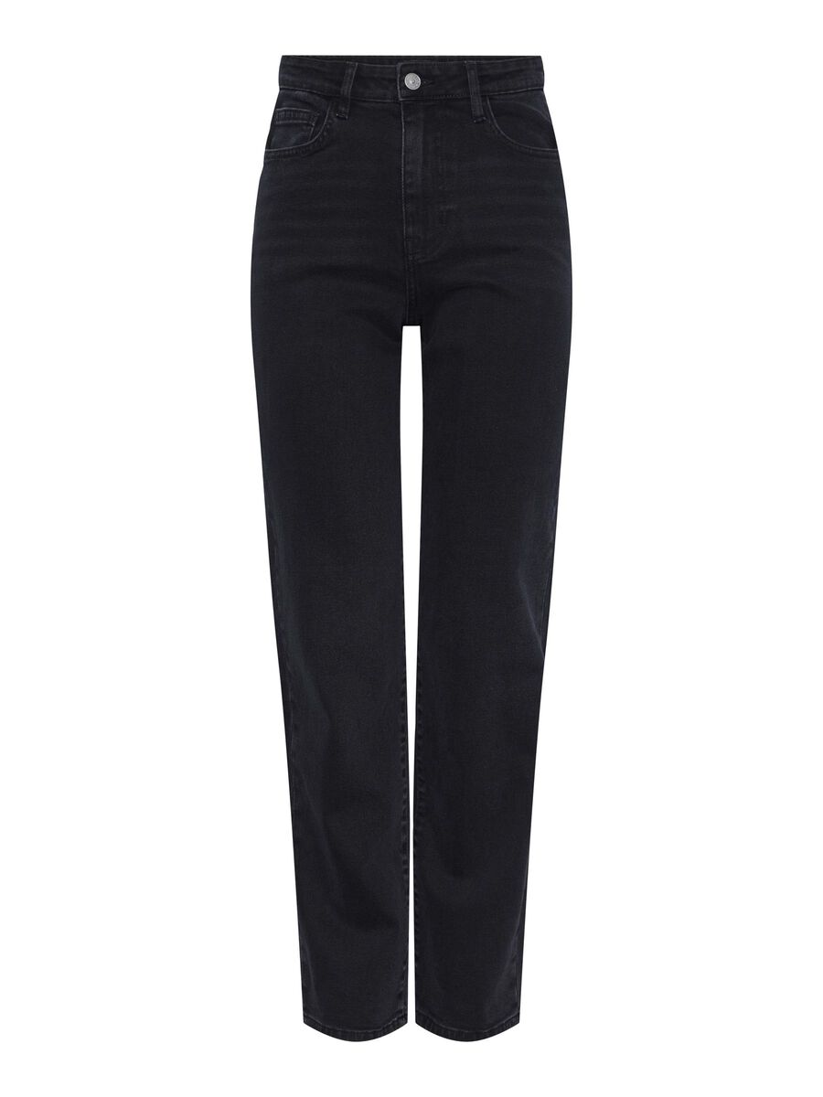 PcKelly HW Straight Jeans Black