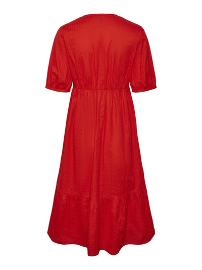 PcManon Midi Dress Red