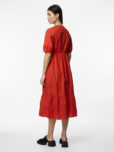 PcManon Midi Dress Red