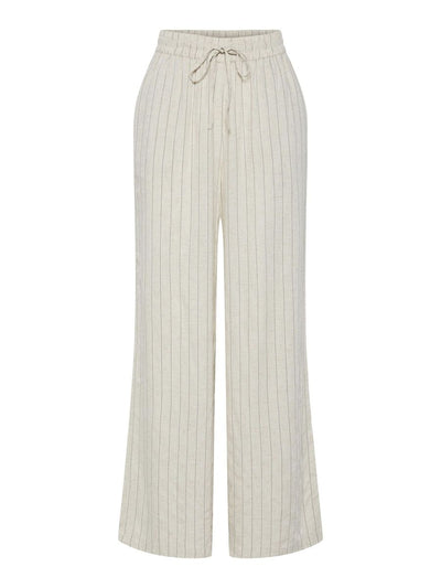 PcPia HW Trousers Birch/Black Stripes