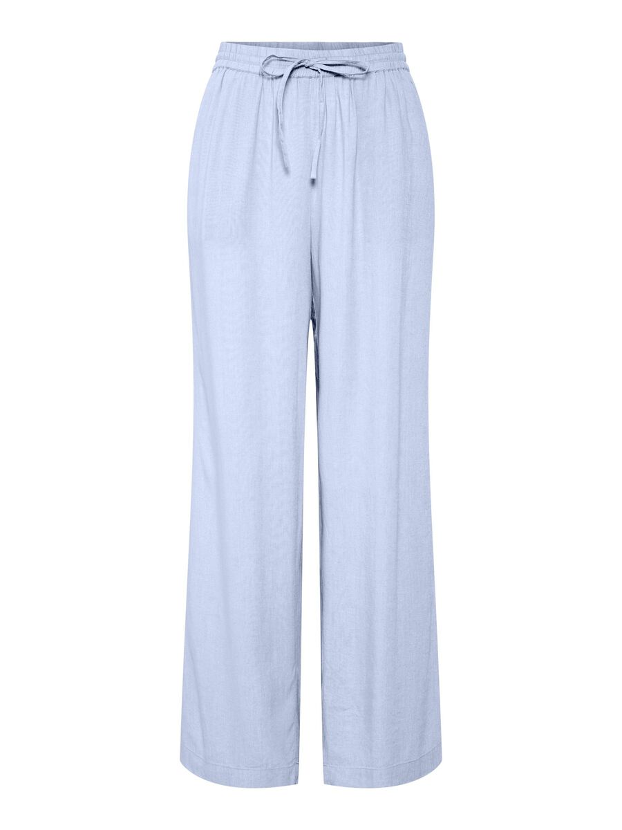 PcPia HW Trousers Cashmere Blue