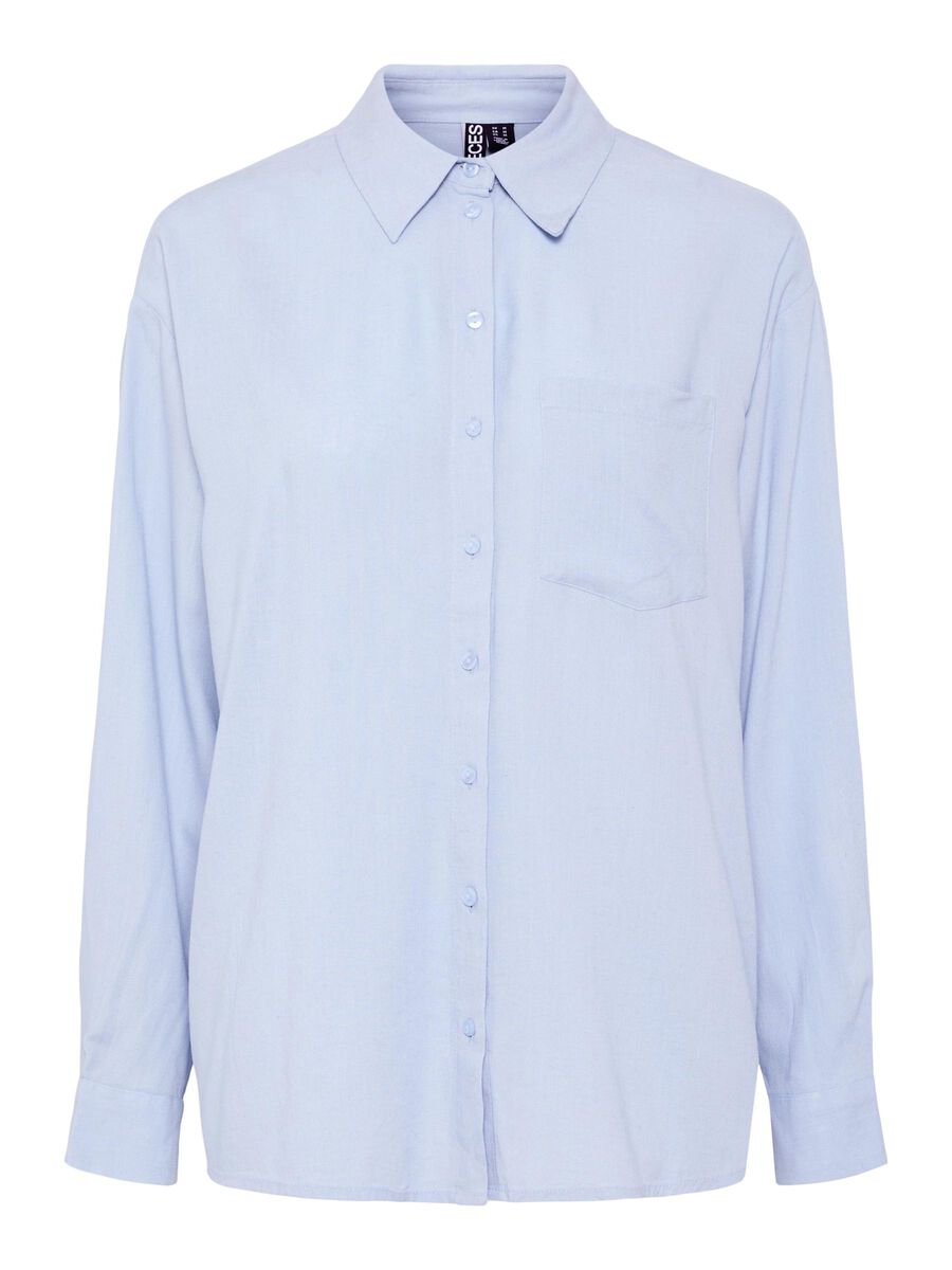 PcPia Loose Shirt Cashmere Blue