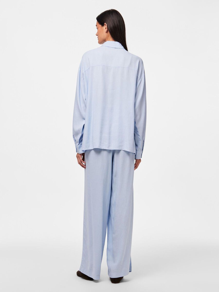 PcPia Loose Shirt Cashmere Blue