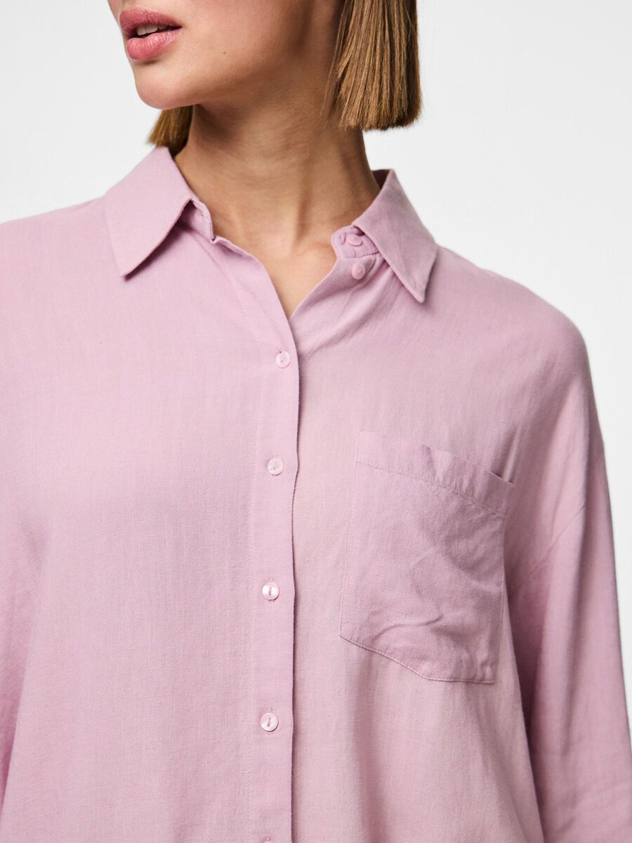 PcPia Loose Shirt Dawn Pink