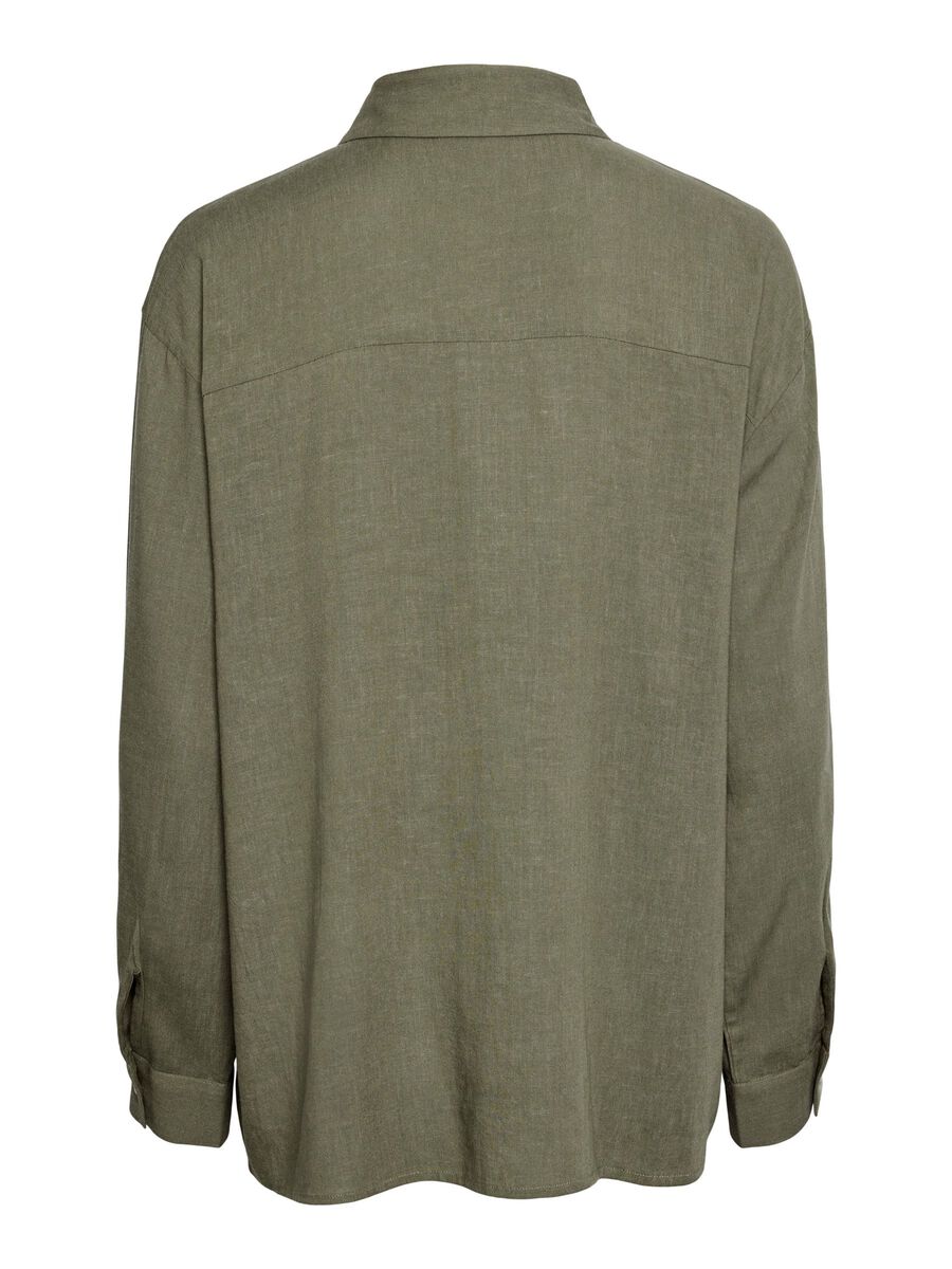 PcPia Loose Shirt Deep Lichen Green