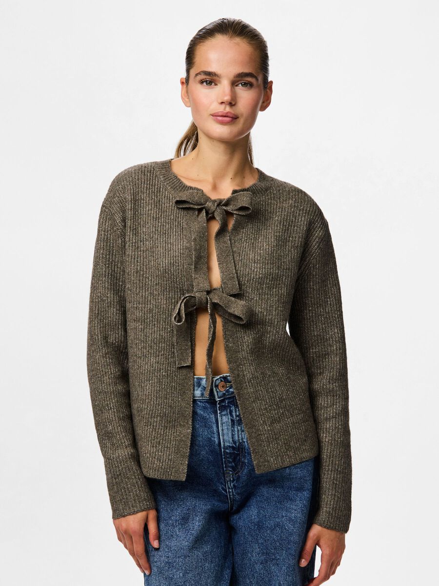 PcSilly LS Tie Knit Morel
